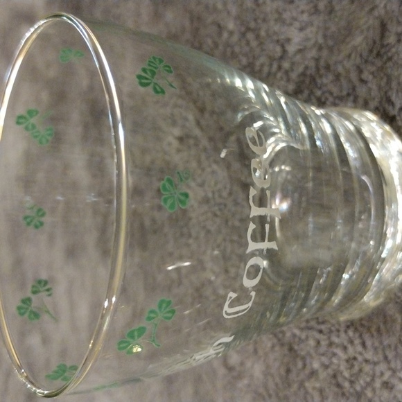 2pc Irish Coffee cup with gold tone metal holder. - Picture 4 of 5